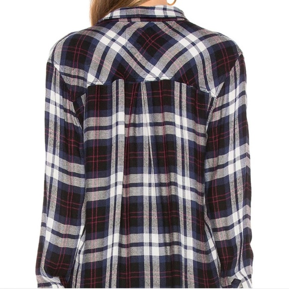Rails Blue White Plaid Hunter Long Sleeve Button Down Shirt. Size Small - Picture 3 of 9